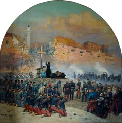Begravelse af general Comte de Danremont foran Breche de Constantine den 18. oktober 1837